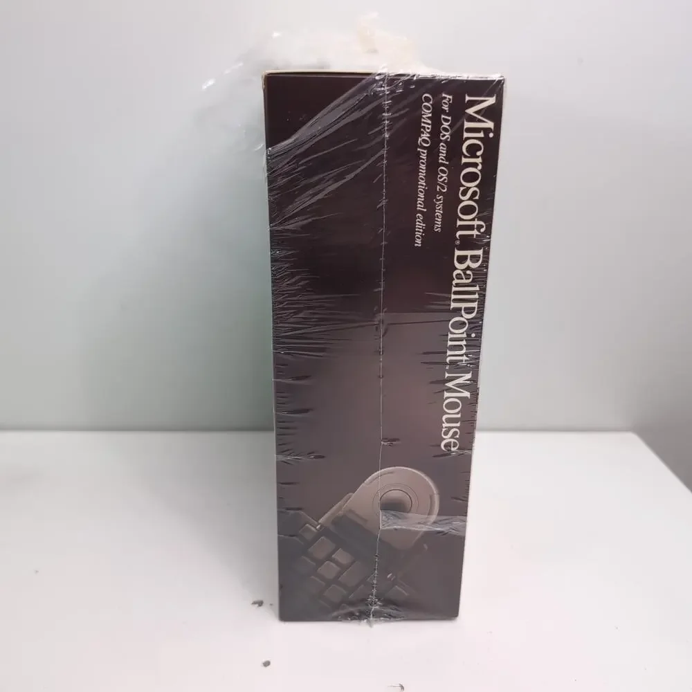Vintage Microsoft Ballpoint Mouse 1.0 1990 9-pin Serial New (plastic is damaged)